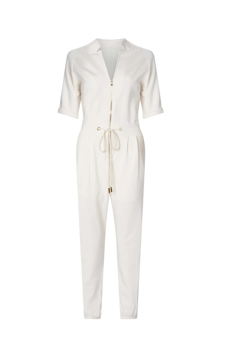 The Caroline Jumpsuit In Cream | La Peony Clothing