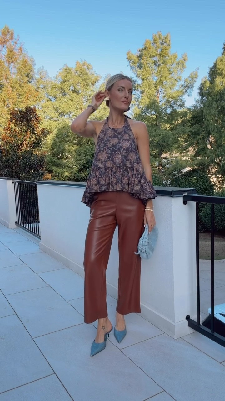 Love the floral pattern on this top with the open back! I got these pants a few years ago but linking some similar pairs. Wearing XS top

Loverly grey, Shopbop finds, brown leather pants outfit, fall date night fashion finds, outfit inspo for fall

#LTKSeasonal #LTKootd