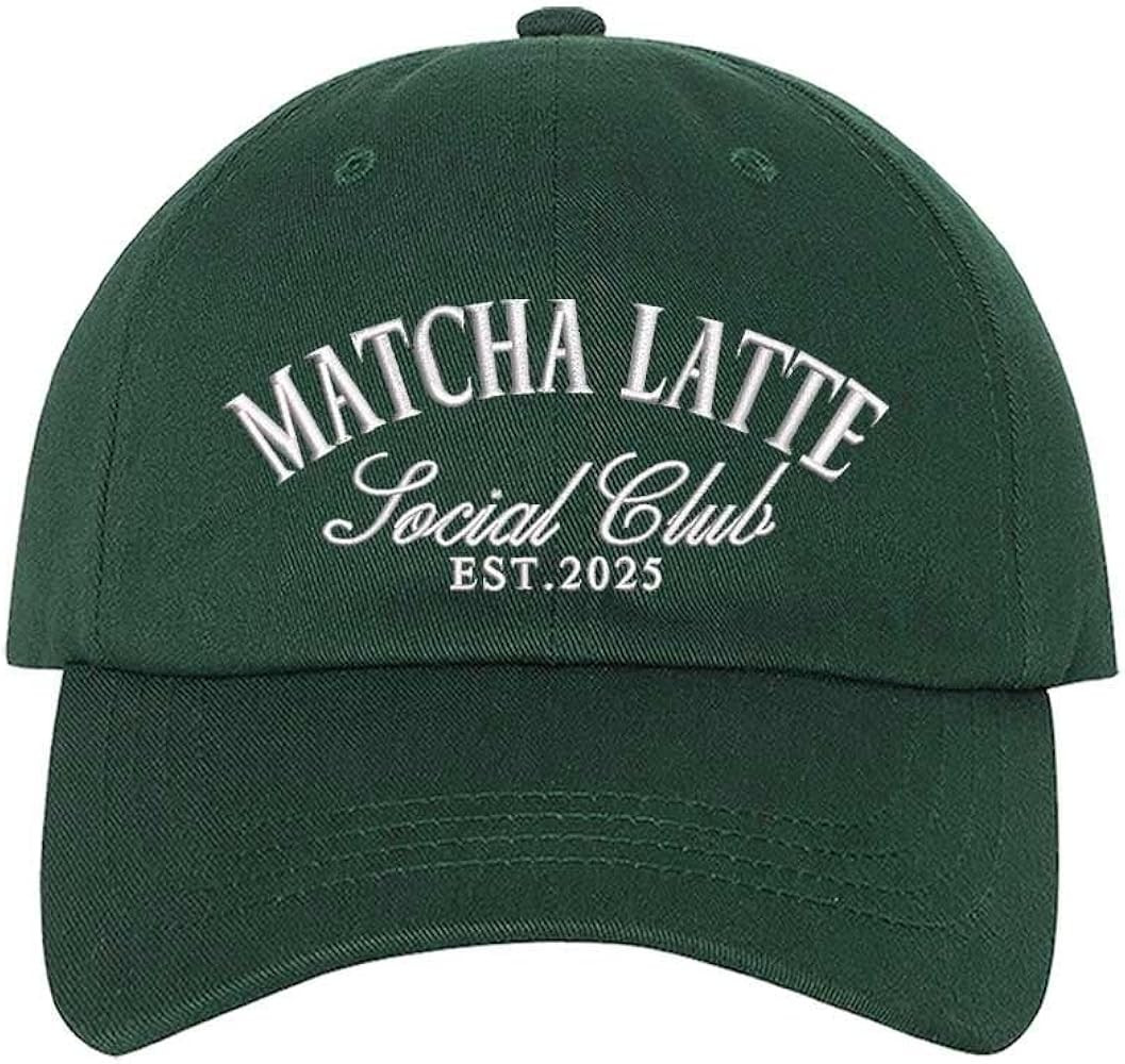 Matcha Latte Social Club Est. 2025 Embroidered Baseball Hat | Amazon (US)