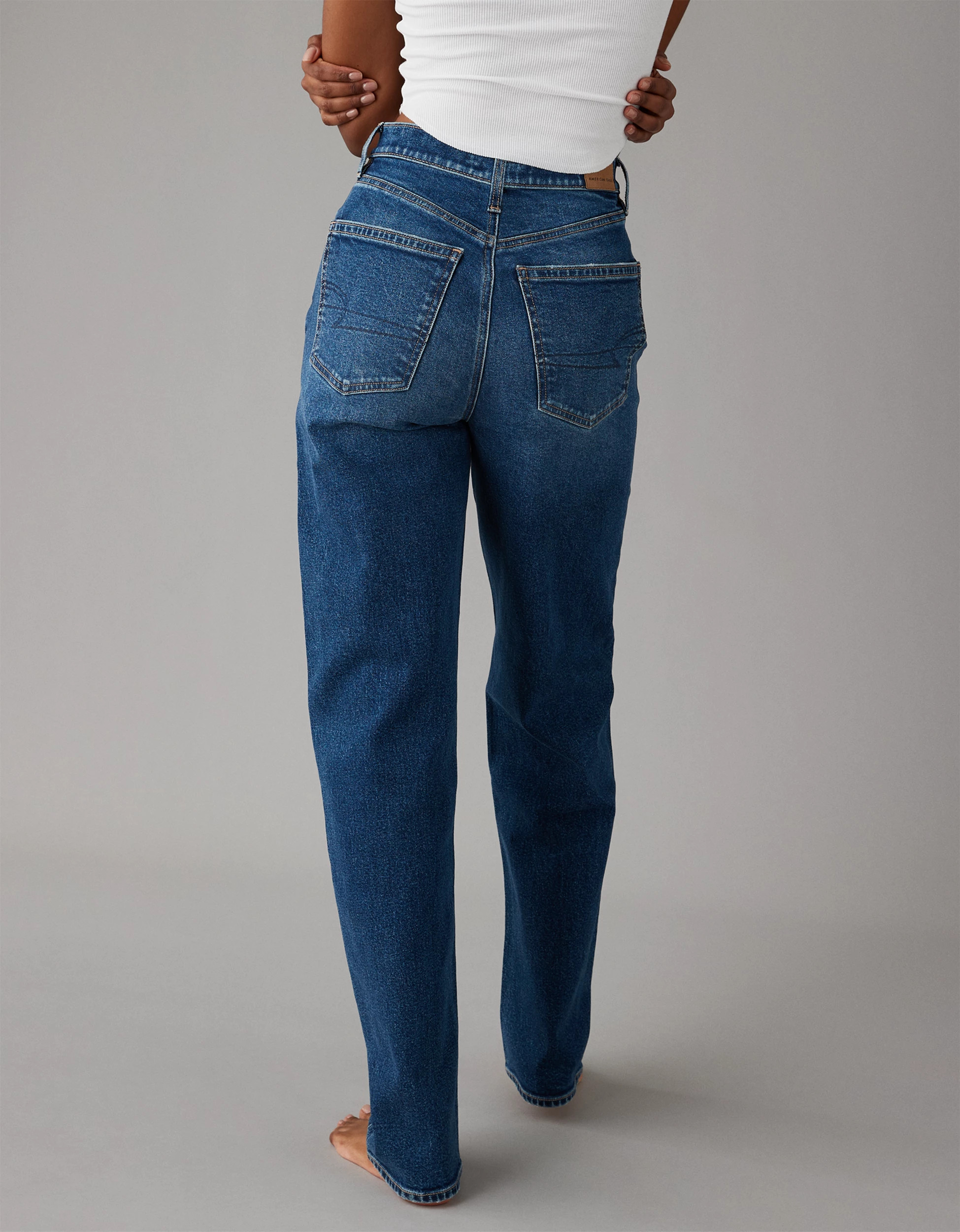 AE Strigid Super High-Waisted Baggy Straight Jean | American Eagle Outfitters (US & CA)