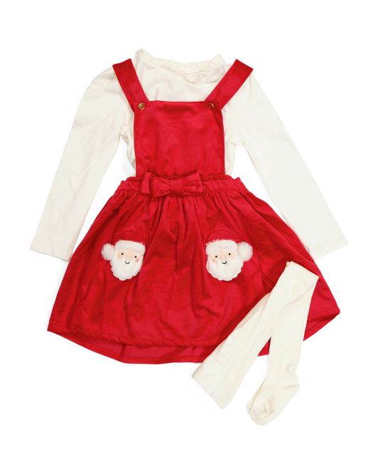 Toddler Girl Top And Velour Jumper Set | TJ Maxx