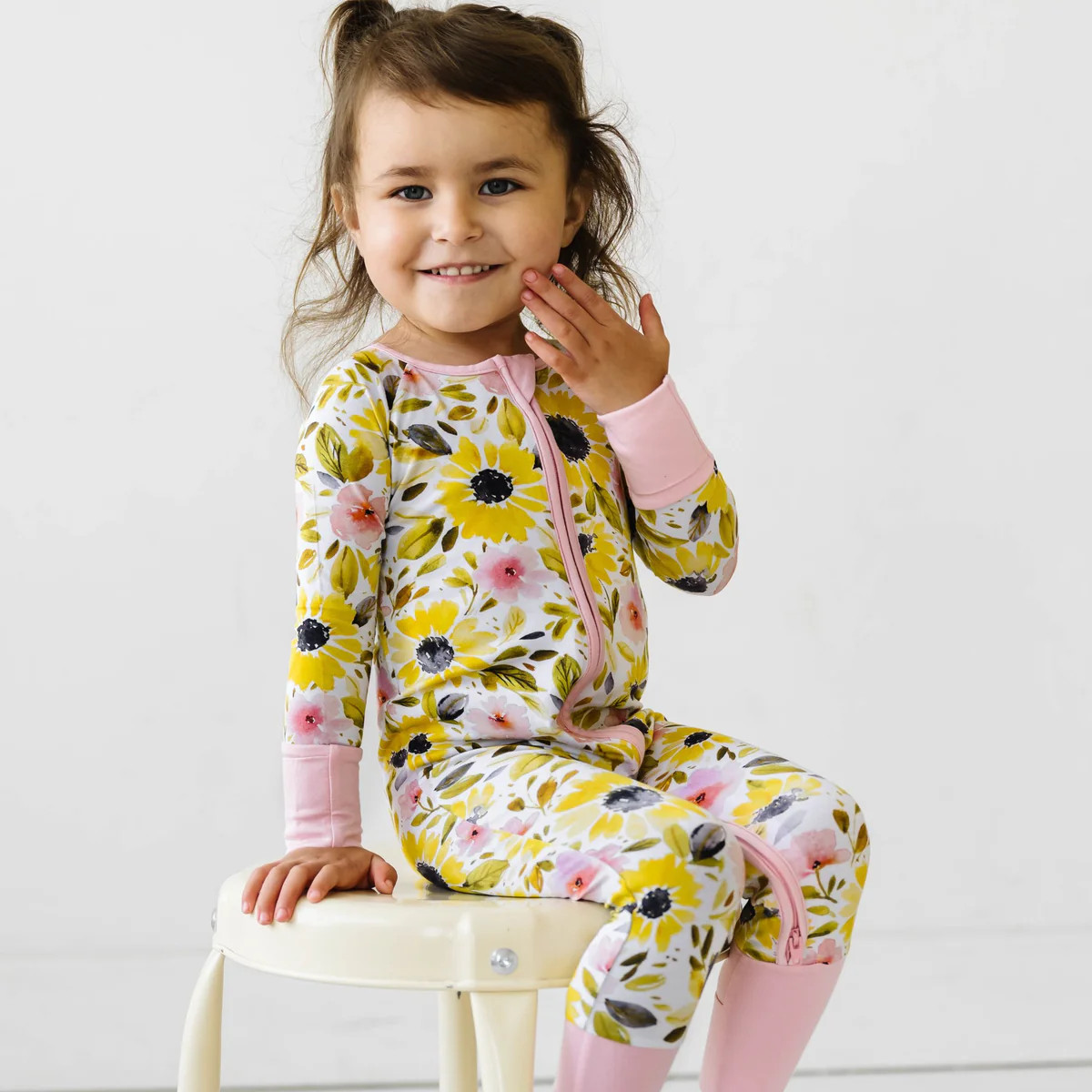 Autumn Sunflowers Bamboo Viscose Zippy | Little Sleepies