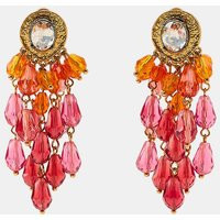 Zara - Jewel Beaded Cascade Earrings - Golden - M - Woman | Zara US