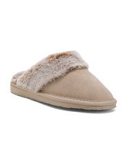 Suede Faux Fur Lined Cozy Slippers | Marshalls