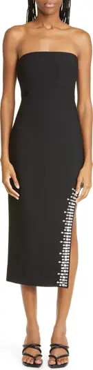 Cinq à Sept Sammy Crystal Trim Strapless Cocktail Dress | Nordstrom | Nordstrom