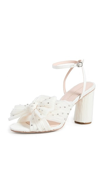 Camellia Pleated Bow Heels with Ankle Strap | Shopbop