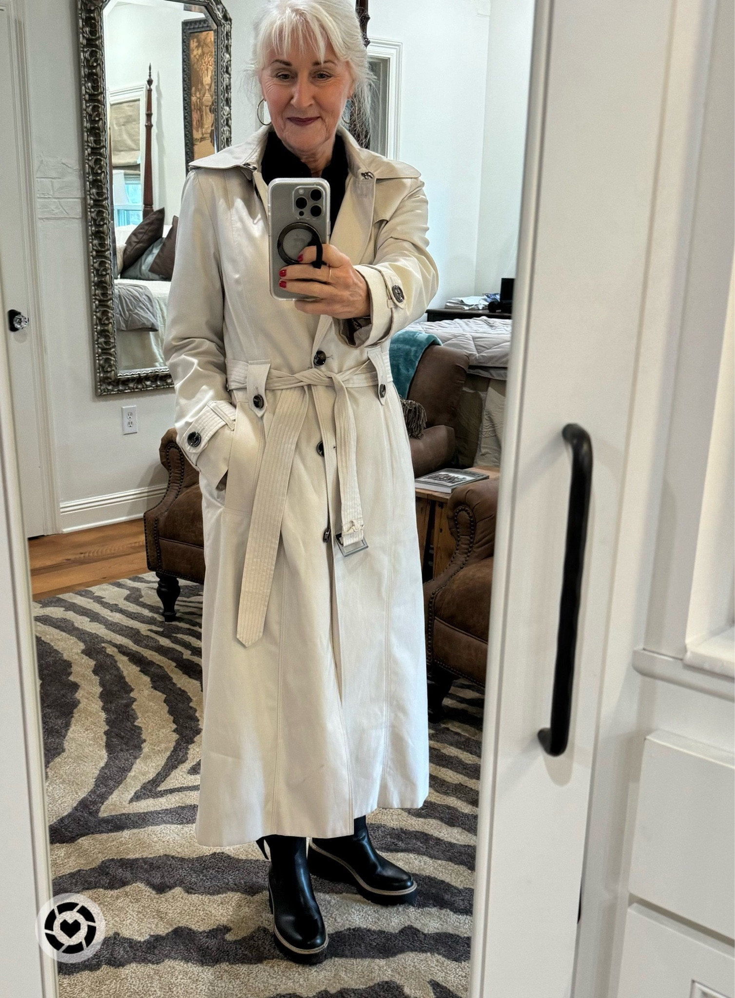 Rainy day outfit. Great for travel! Parisian chic ❤️
Added rug due to so much interest!

#LTKtravel #LTKover40 #LTKVideo