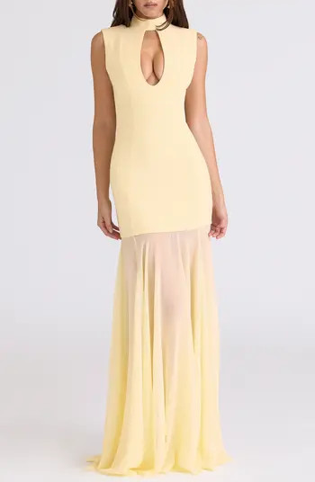 Raphaella Sleeveless Stretch Crepe Gown | Nordstrom