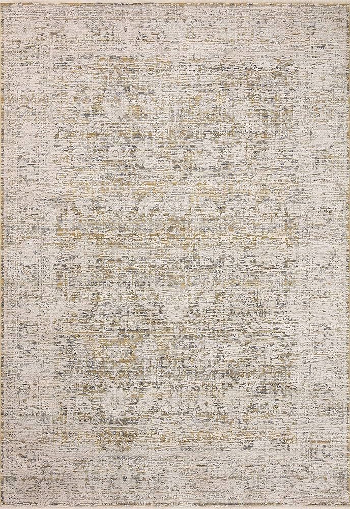 Loloi Amber Lewis x Loloi Alie Collection ALE-05 Gold/Beige 5'-3" x 7'-9", 0.13" Thick Area Rug | Amazon (US)
