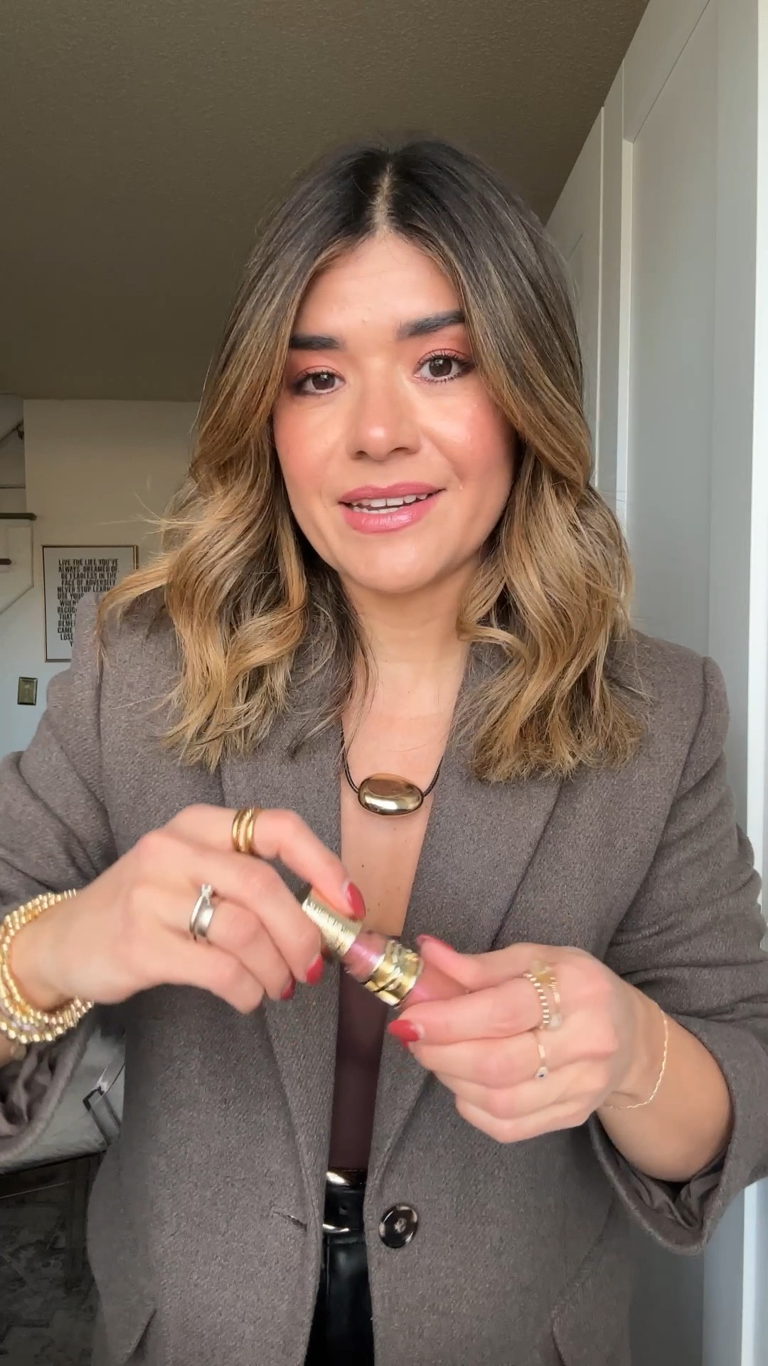 Wrapping up this look with my current favorite beauty essentials via YSL Beauty! This lip oil and fragrance are so good! Can’t recommend them enough! 
Top size small
Pants size  US4.
Linked similar wool blend blazers

#LTKBeauty #LTKValentine #LTKgrwm