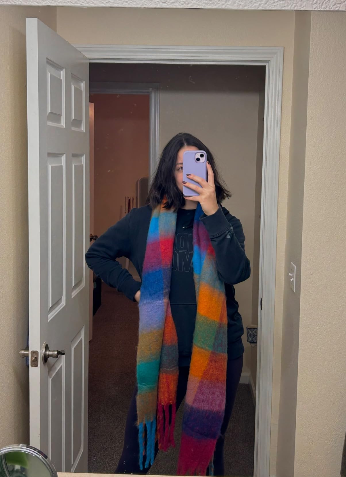 Chunky Winter Scarfs for Women Cold Weather Warm Knit Thick Plaid Scarf Long Large Oversized Chec... | Amazon (US)