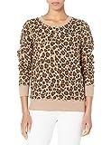 Amazon Essentials Women's Fleece Crewneck Sweatshirt, Leopard, X-Large | Amazon (US)