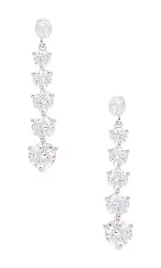 SHASHI Graduated Tennis Earring in Silver from Revolve.com | Revolve Clothing (Global)