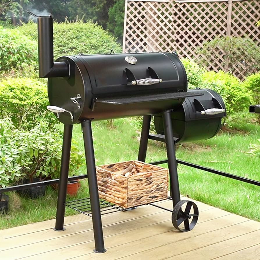 MFSTUDIO Heavy Duty Outdoor Smoker, BBQ Charcoal Grill with Offset Smoker, 512 Sq.In. Cooking Are... | Amazon (US)