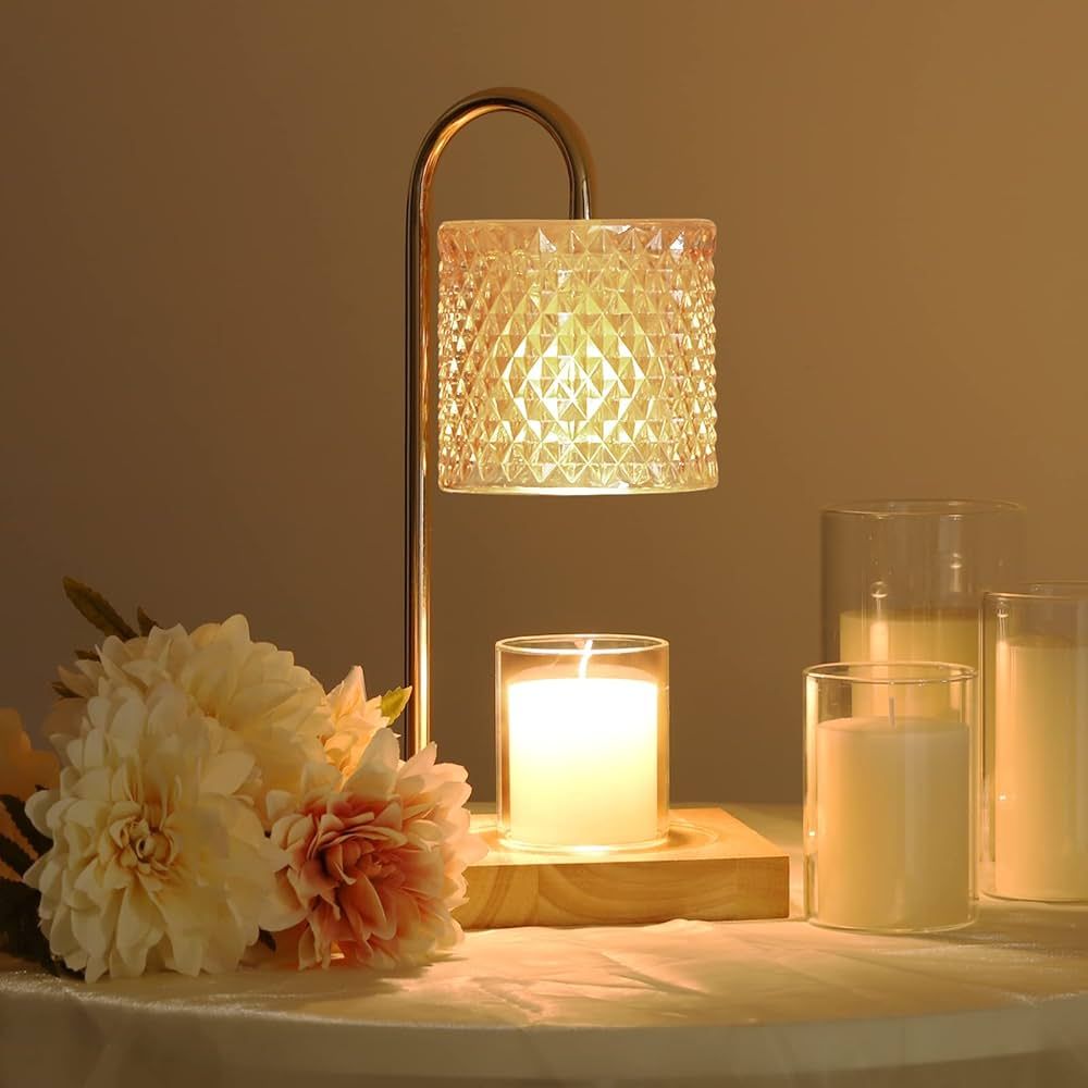 Elegant Candle Lamp with Bulbs, Timer and Dimmer - Compatible with All Jar Candles for Scented Wa... | Amazon (US)