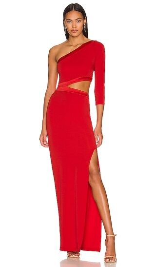 Michele Cutout Maxi Dress in Bright Poppy | Revolve Clothing (Global)