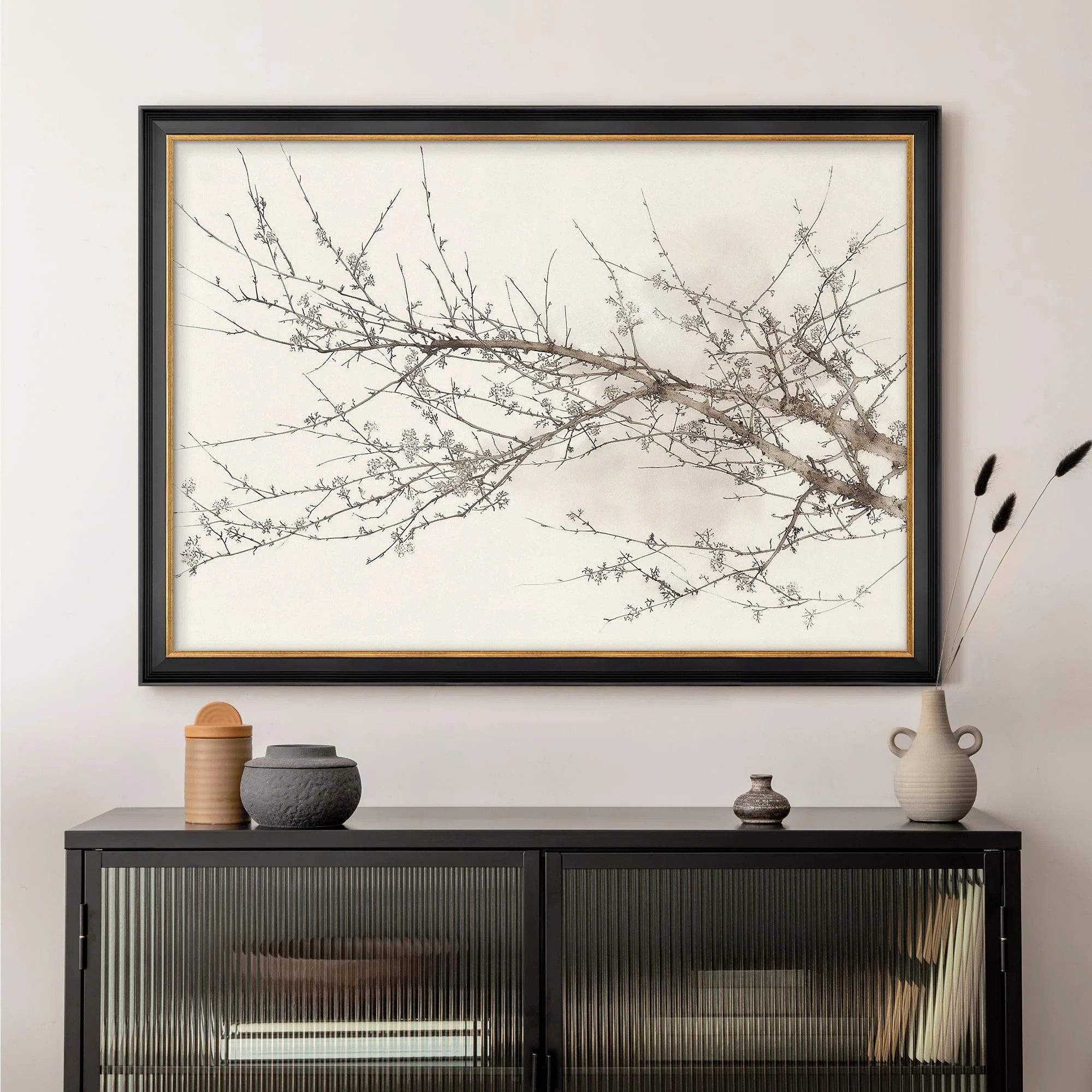 " Delicate Tree Branch Illustration Illustrations Impressionism Framed Wall Art Decoration " | Wayfair North America