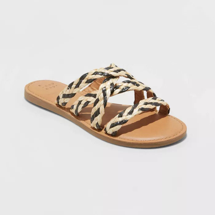 Women's Lalli Strappy Woven Slide Sandals - A New Day™ | Target