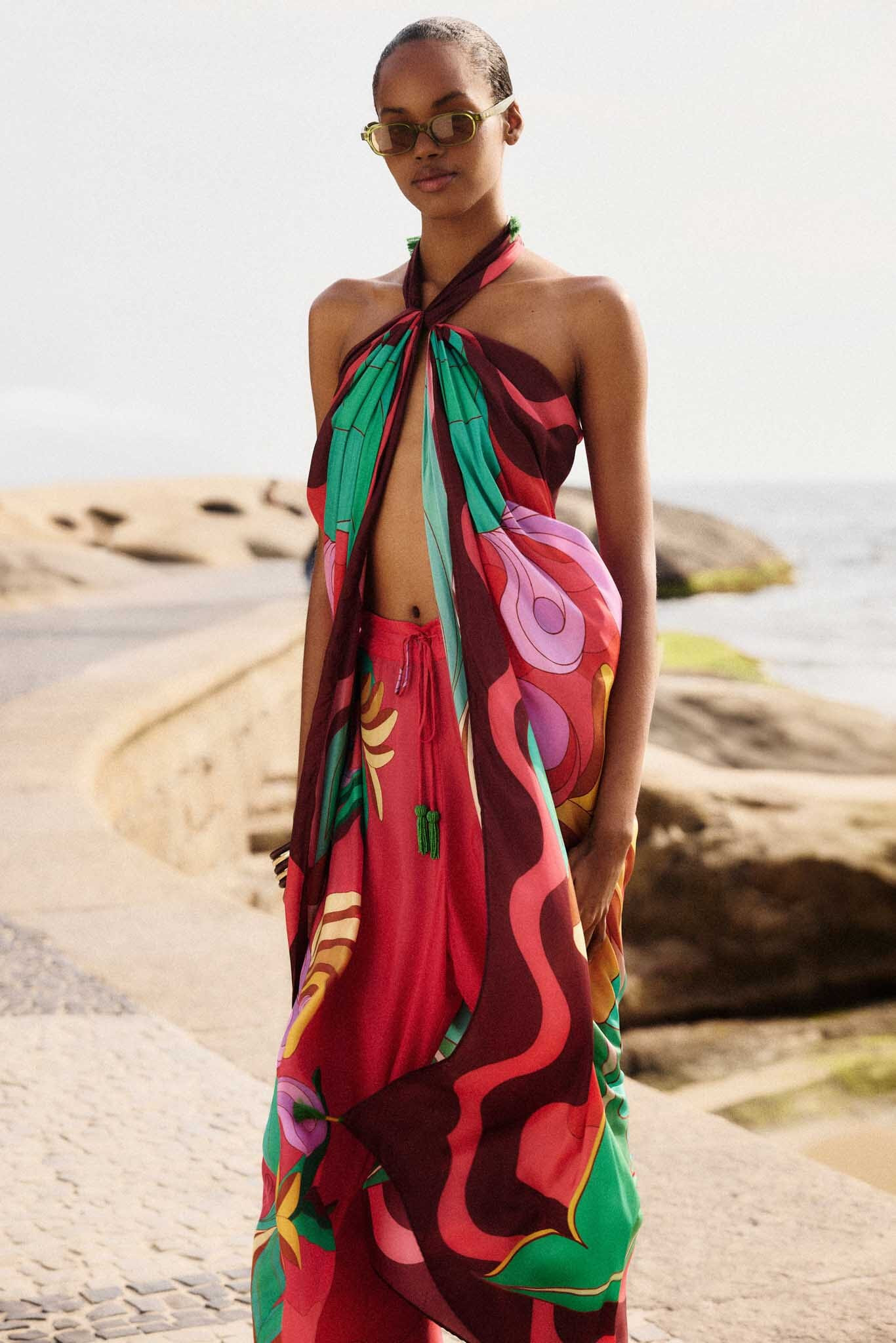 Sarong With Tassel Trim In The Four Corners | FARM Rio | FarmRio (US)