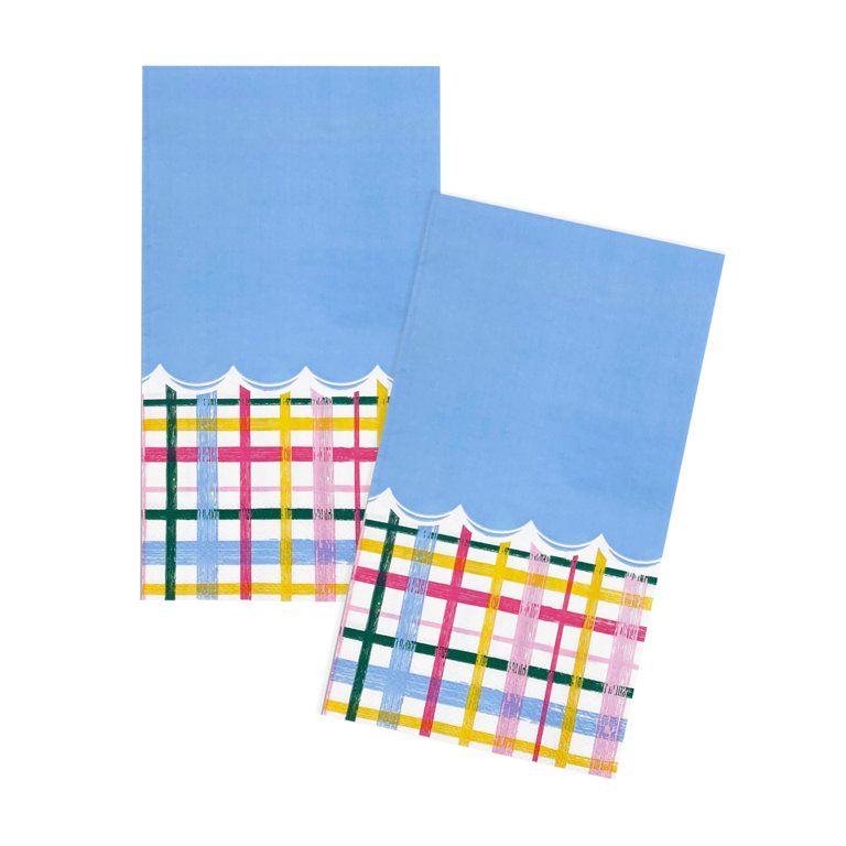 Packed Party 'Mad For Plaid' 4" x 8" Disposable Guest Napkin 2-Pack Bundle, 40 pcs | Walmart (US)