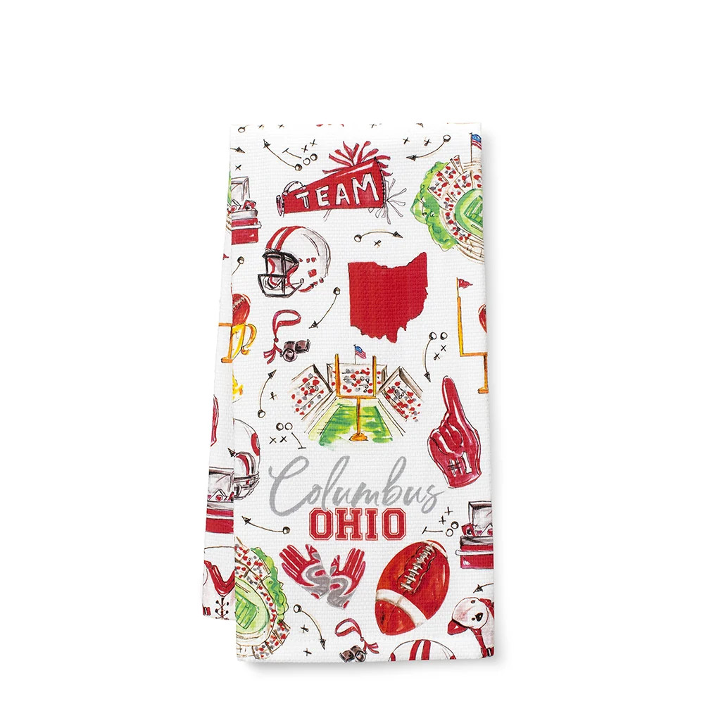 Tailgates in Columbus Tea Towel | Swig Life