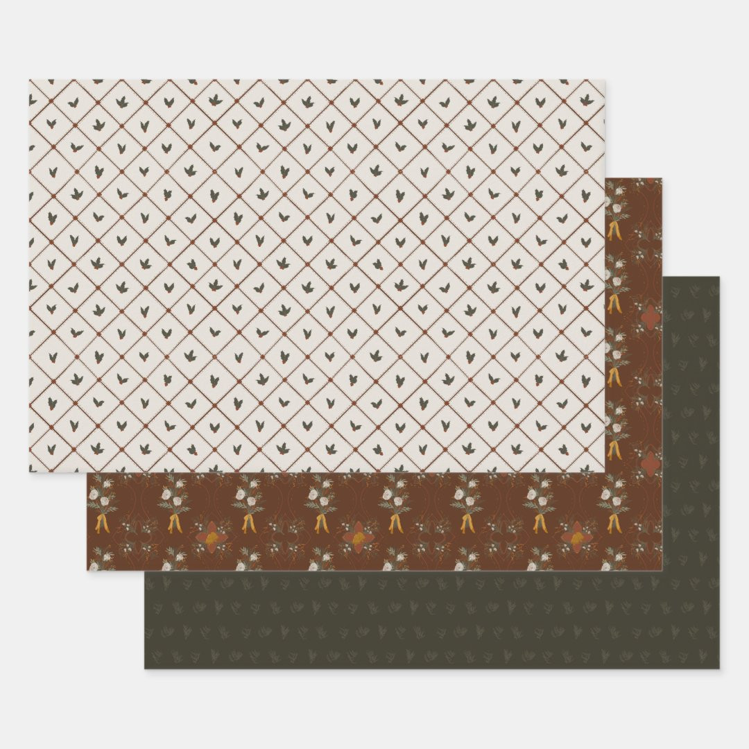 Vintage-Vibe Christmas Wrapping Paper Collection | Zazzle | Zazzle