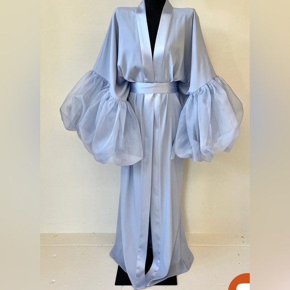 Fe Noel Lilac Ice Silk Wilted Sleeve Robe | Poshmark