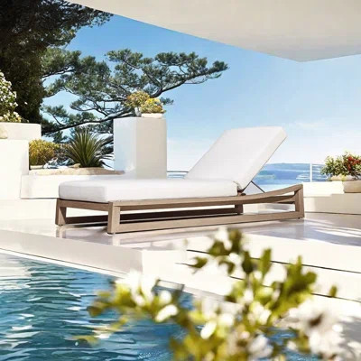 Villa Teak Outdoor Sunbed Outdoor Chaise Lounge | Wayfair North America