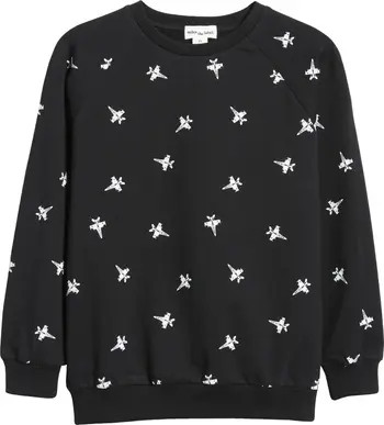 Kids' Airplane Print Stretch Organic Cotton Sweatshirt | Nordstrom