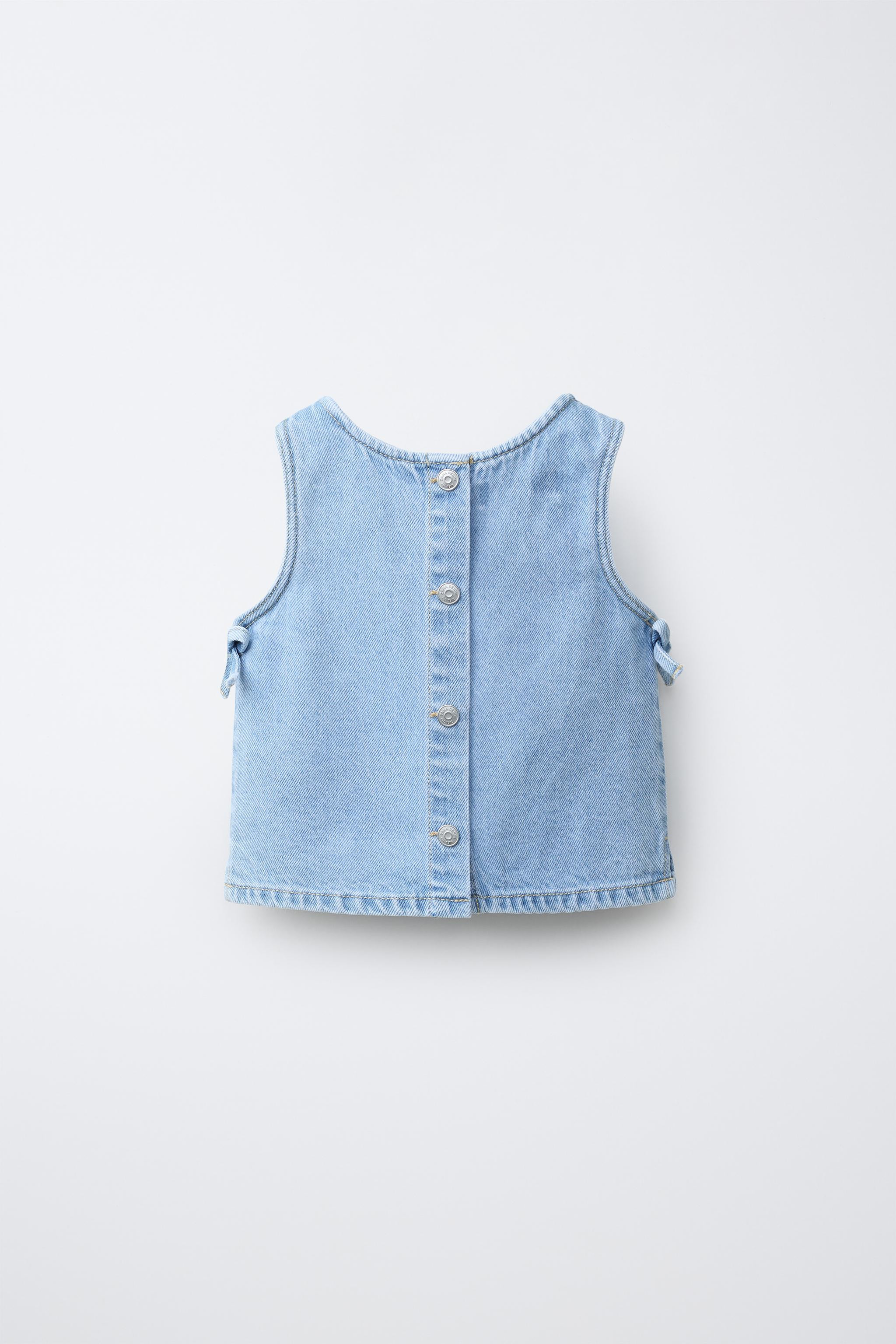 BOW DENIM TOP | Zara US