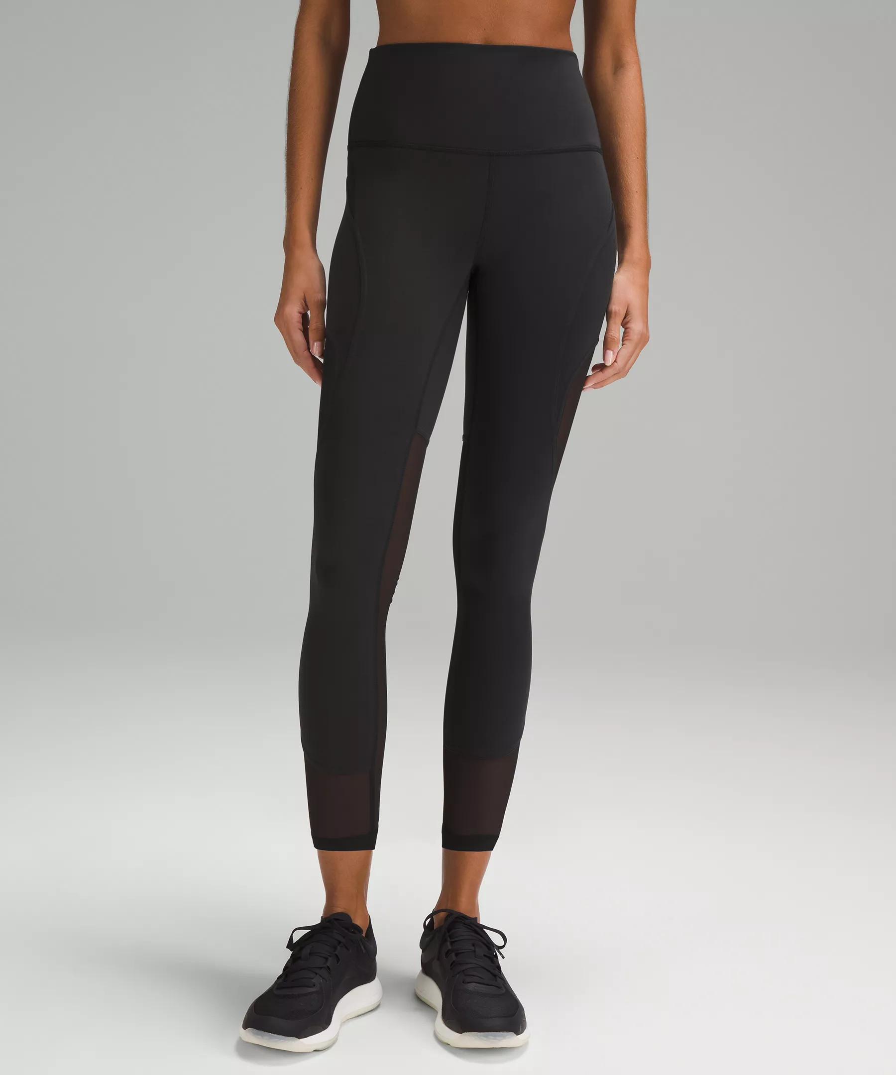 Wunder Train Mesh Panel High-Rise Tight 25" | Women's Leggings/Tights | lululemon | Lululemon (US)