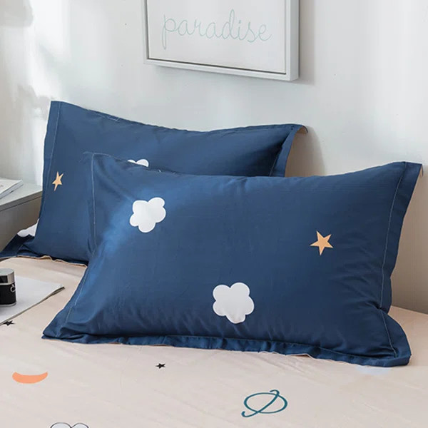 Evstati Floral 100% Cotton Satin Pillowcase (Set of 2) | Wayfair North America