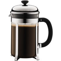 French press coffee maker with soft grip handle and knob, 12 cup, 1.5 l, s/s | Bodum US