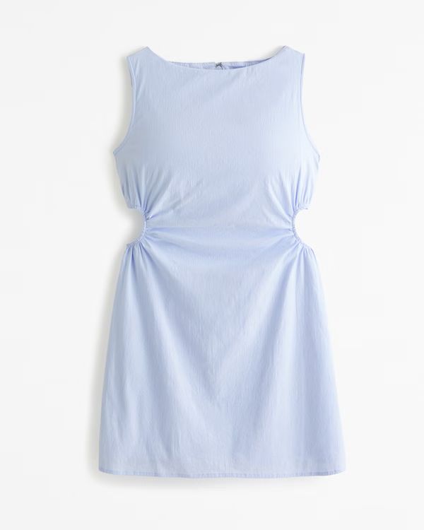 Stretch Cotton Cutout Mini Dress | Abercrombie & Fitch (US)