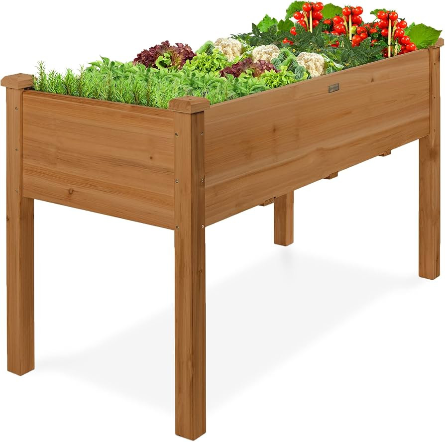 Best Choice Products 48 x 24 x 30 Inches Raised Garden Bed, Elevated Wood Planter Box Stand for B... | Amazon (US)