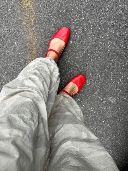 Red shoes
Camo pants. I am in XSP 


#LTKshoecrush #LTKstyletip #LTKover40