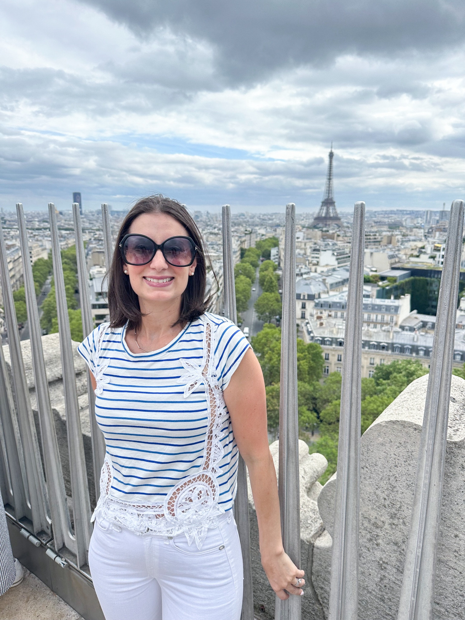Eiffel Tower views from the Arc de Triomphe! 

Absolutely love this top which is on sale right now with an extra 40% off! 

#LTKSaleAlert #LTKFindsUnder100 #LTKTravel