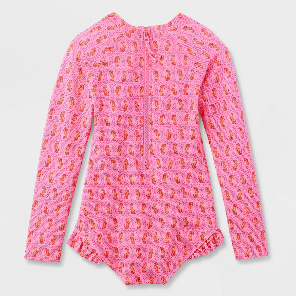 Girls' Adaptive Seahorse Long Sleeve One Piece Rash Guard Pink - Roller Rabbit x Target  M | Target