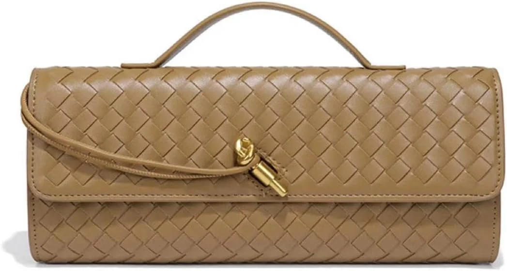 Women's Handmade Woven Evening Bag Casual Leather Shoulder Handbag Casual Crossbody Bags with Det... | Walmart (US)