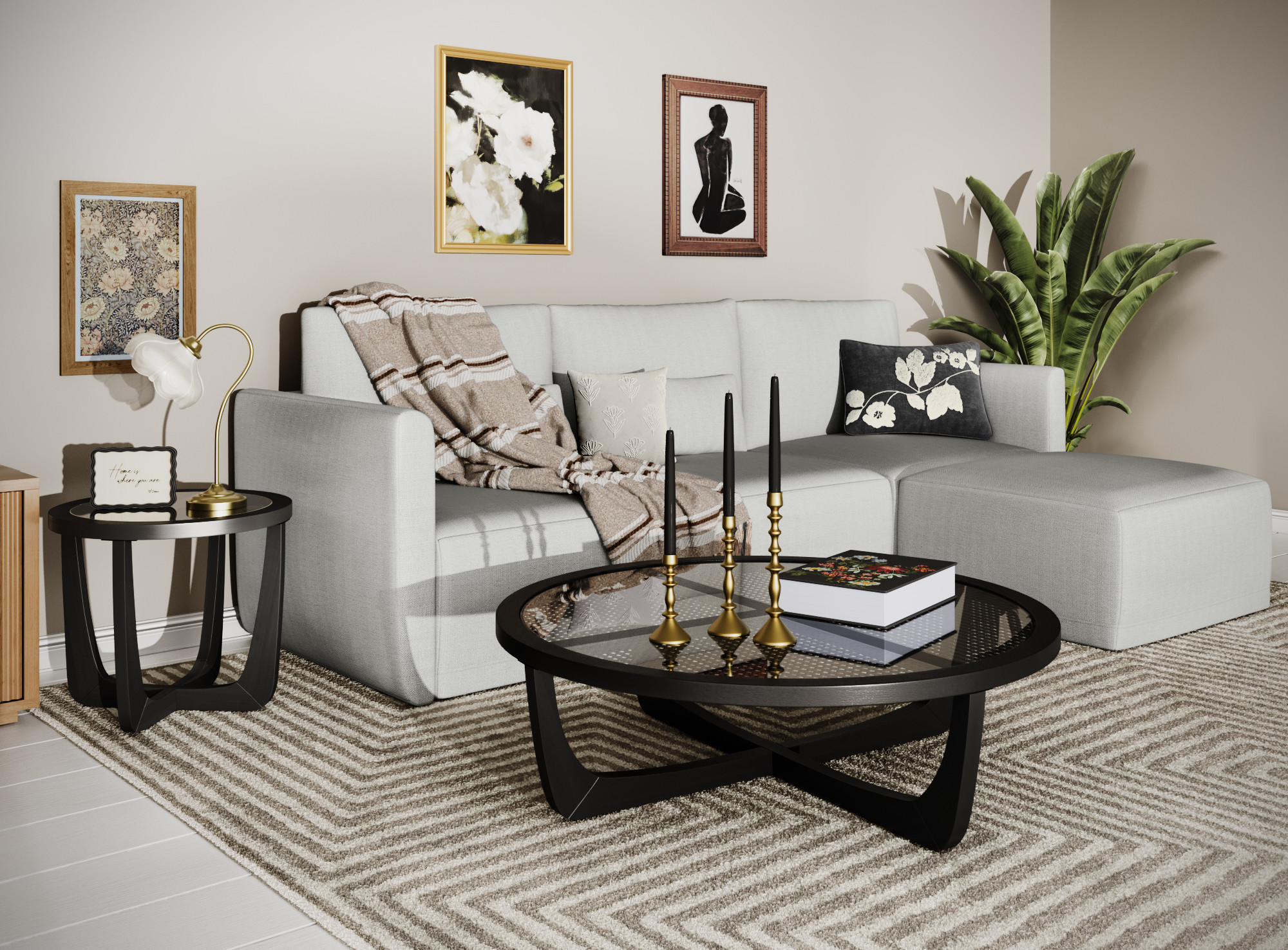 Beautiful Burlwood Tabletop Tray by Drew Barrymore 1.75" X 15.75" | Walmart (US)