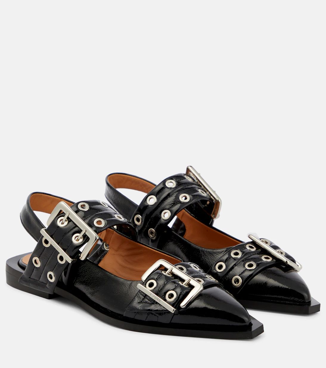 Leather slingback flats | Mytheresa (INTL)