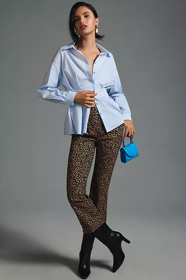 Mare Mare x Anthropologie Cinched Buttondown Shirt By Mare Mare in Blue Size M | Anthropologie (US)