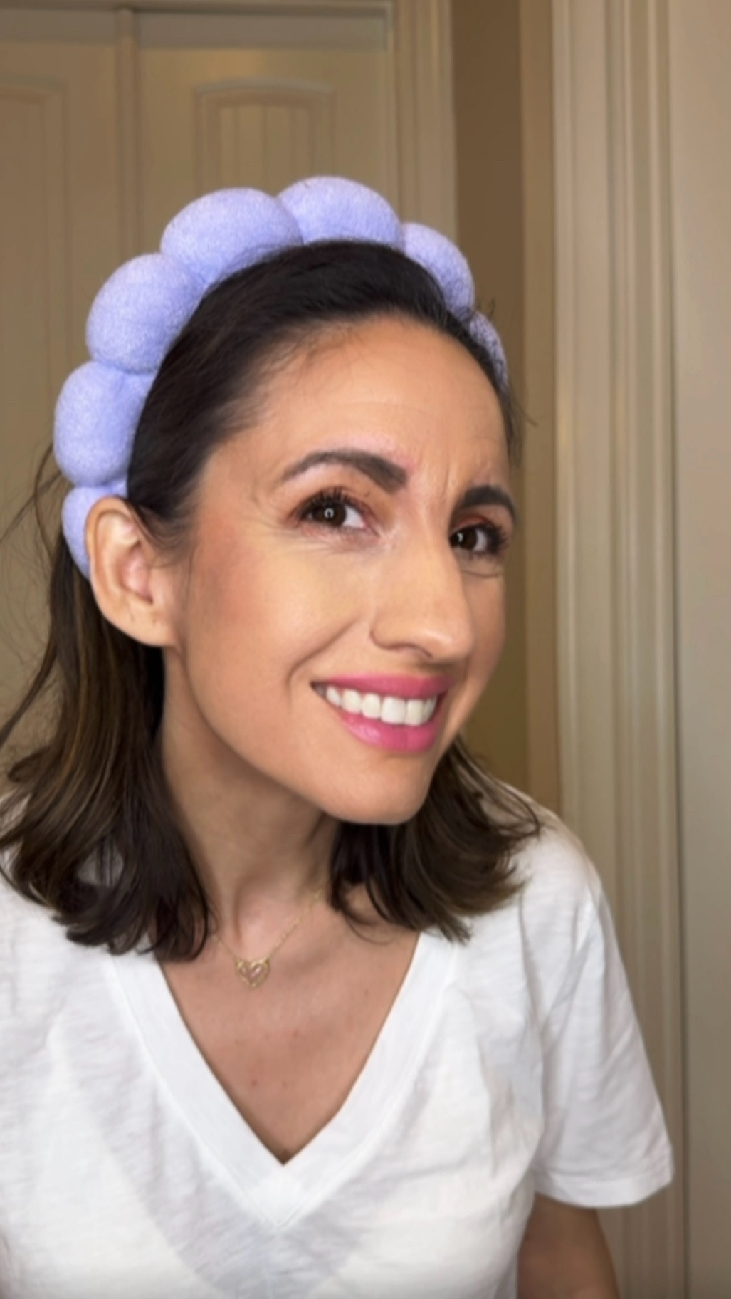 Here is my go to makeup routine for textured skin, that’s oily, and has very visible pores. 
Maybelline grippy primer 
Maybelline e jelly primer 
Maybelline foundation
Maybelline concealer 
Elf contour 
Morphe blush 
Morphe blush works for the eyes too. 
L’Oréal setting spray. 
Maybelline setting powder 
Cute headband for makeup and washing my face  

#LTKselfcare #LTKOver40 #LTKBeauty