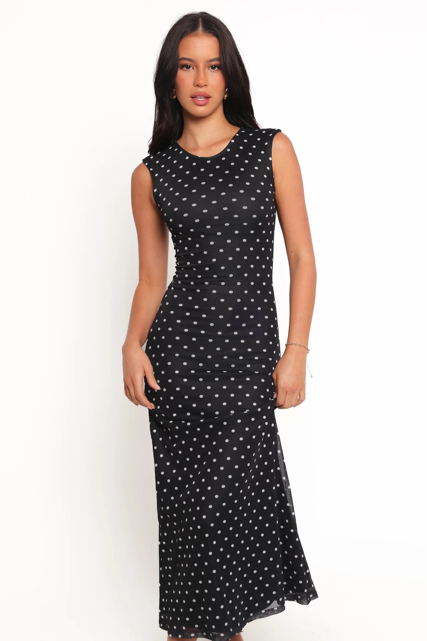 Drea Maxi Dress - Black Polka Dot | Petal & Pup (US)
