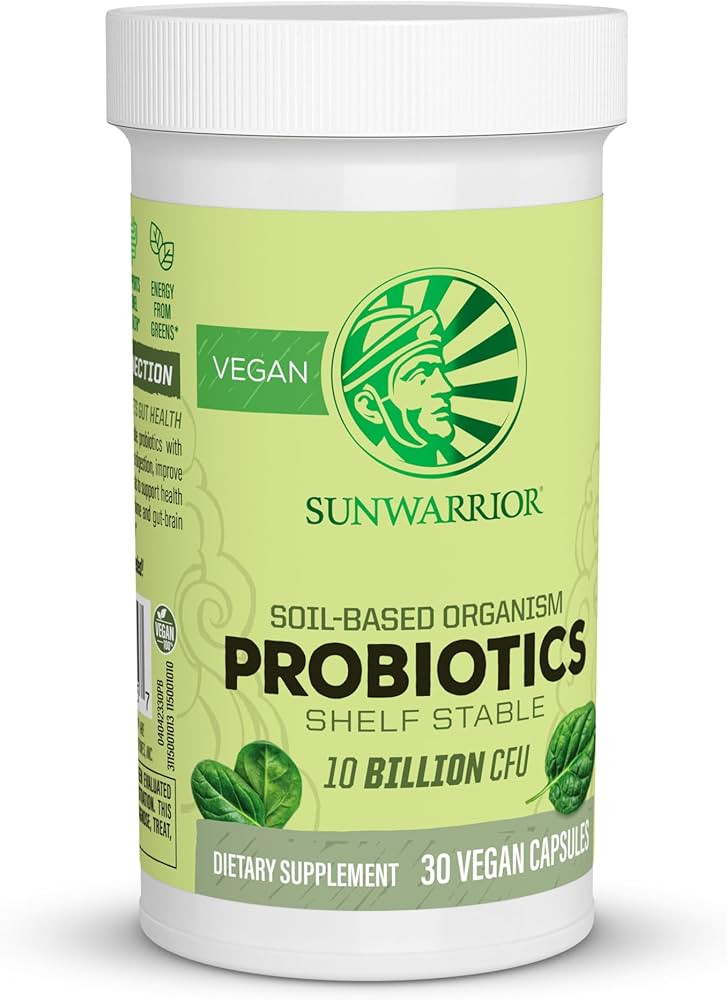 Sunwarrior Probiotics Soil-based Vegan Capsules | 10 billion CFU for Digestion Soy Free Gluten Fr... | Amazon (US)
