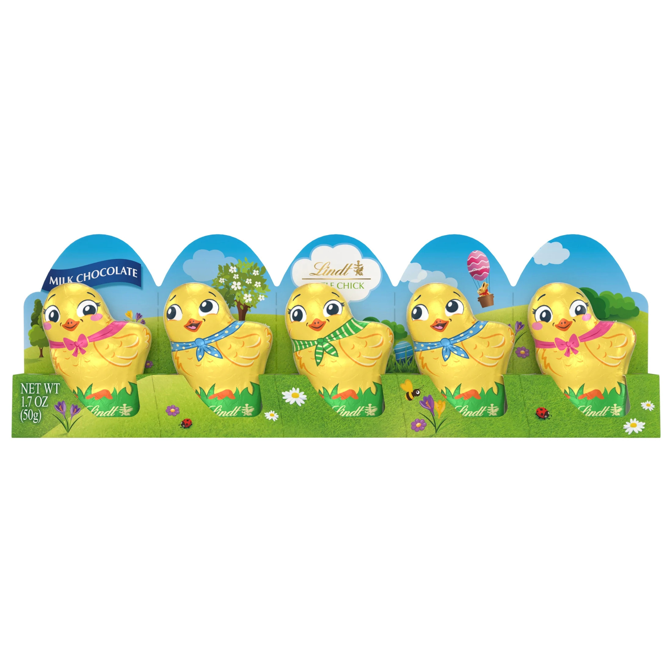 Lindt Mini Chicks, Hollow Milk Chocolate Candy, Easter, 1.7 oz. Pack | Walmart (US)