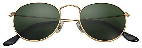 Small Round Vintage Mirror Lenses UV Protection Unisex Sunglasses by HMIAO | Amazon (US)