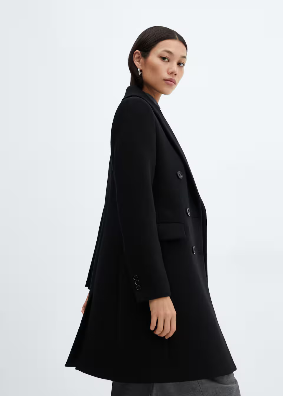 Wool double-breasted coat -  Women | Mango USA | MANGO (US)