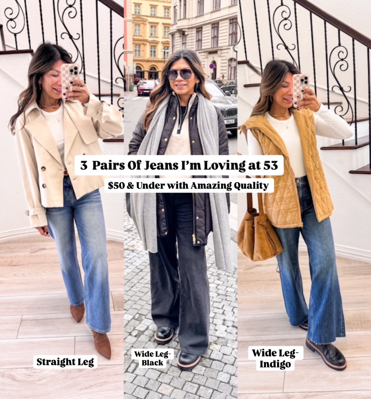 For reference I’m 5’2” 118# ish. These all come in length  options. 

-First look jeans come in 4 length options and several washes. Wearing the wash Atlantic Blue in size 2 short. Fit tts. 
-Second pair of jeans in size 2 short, tts. Puffer jacket in small. Wearing thermal set in small. Puffer jacket in small.Black boots tts. 
-Third look jeans size 2 short tts. Vest in small (loose for layering). White long sleeve layering piece in small. 
Bags are linked.

Amazon finds, fall outfits, fashion over 40, over 50 style, midlife fashion, petite fashion, midlife fashion, affordable fashion, casual outfit for Thanksgiving, Jeans for midlife women 

#LTKFindsUnder50 #LTKOver40 #LTKStyleTip

#LTKFindsUnder50 #LTKPetite #LTKOver40