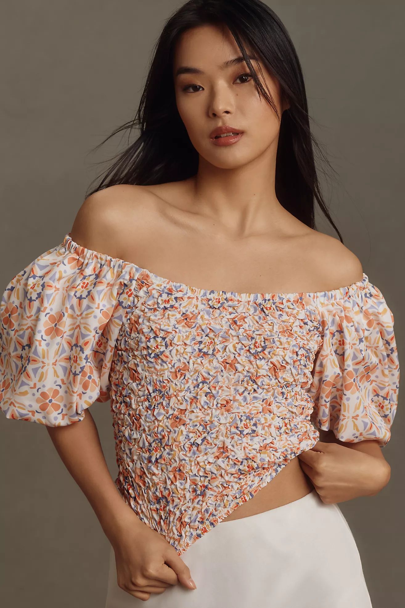 DOLAN Off-The-Shoulder Textured Top | Anthropologie (US)